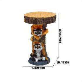 Racoon birdbath