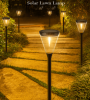 Solar outdoor courtyard garden with decorative light-controlled lawn lights
