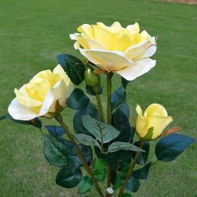 3 LED rose flower lights and one bud