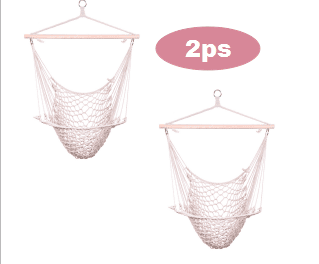 Set of two hanging cradle chairs