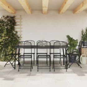 9 Pieces Patio Dining Set: Patio furniture set consists of 1 table, 8 chairs and 8 removable seat cushions.