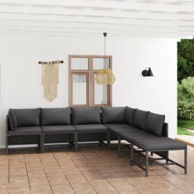 Poly rattan patio garden lounge set.