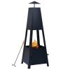 Classic pyramid shaped fire pit