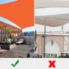 Decorative & Effective Shading - 16x12 ft Rectangle Sun Shade Sail