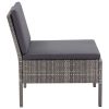 6 piece PE rattan patio sofa set