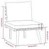 Solid acacia wood garden lounge set with cushions.