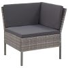 6 piece PE rattan patio sofa set
