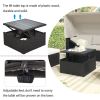 U_Style Outdoor Patio Rectangle Daybed with Retractable Canopy, Wicker Furniture Sectional Seating with Washable Cushions, Backyard, Porch