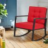 PE rattan wicker rocking chair