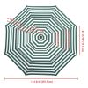 Universal Cover Replacement - 10 Ft 3-Tier Patio Umbrella Replacement Canopy fits 10ft 3-tier umbrella with 8ribs