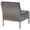 6 piece PE rattan patio sofa set