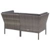6 piece PE rattan patio sofa set