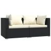 Patio lounge sofa set with cushions