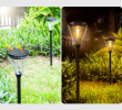 Solar outdoor courtyard garden with decorative light-controlled lawn lights