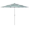Universal Cover Replacement - 10 Ft 3-Tier Patio Umbrella Replacement Canopy fits 10ft 3-tier umbrella with 8ribs