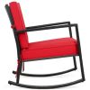 PE rattan wicker rocking chair