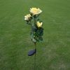 3 LED rose flower lights and one bud