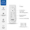 52 in. Outdoor/Indoor Integrated Light Kit Glam Matte White Ceiling Fan with 5 Revesible Plywood Blades, Remote Control