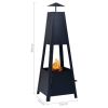 Classic pyramid shaped fire pit