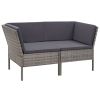 6 piece PE rattan patio sofa set