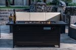 Rectangular gas fire pit table