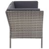 6 piece PE rattan patio sofa set