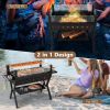 Charcoal grill with 3-in-1 design