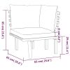Solid acacia wood garden lounge set with cushions.