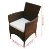This exquisitely designed rattan patio furniture set consists of 1 table, 8 chairs and 8 removable seat cushions,