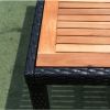 Acacia wood table top with chair