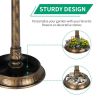 51*51*106cm Plastic Round Birdbath with Solar Light