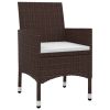 Stylish patio dining set 1 x Table4 x Chair4 x Seat cushion