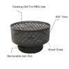 26" Wood Burning Lightweight Portable Outdoor Firepit With Faux Wood Lid Backyard Fireplace for Camping Bonfire