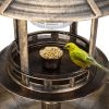 51*51*106cm Plastic Round Birdbath with Solar Light