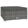 Anthracite patio garden sofa set, with thickly padded and removable cushions and pillows