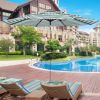 Universal Cover Replacement - 10 Ft 3-Tier Patio Umbrella Replacement Canopy fits 10ft 3-tier umbrella with 8ribs