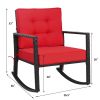 PE rattan wicker rocking chair