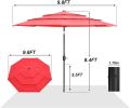 Double side patio umbrella