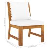 Solid acacia wood frame 4 piece patio lounge set