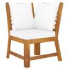 Solid acacia wood frame 4 piece patio lounge set