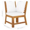 Solid acacia wood frame 4 piece patio lounge set