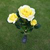 3 LED rose flower lights and one bud