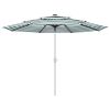 Universal Cover Replacement - 10 Ft 3-Tier Patio Umbrella Replacement Canopy fits 10ft 3-tier umbrella with 8ribs