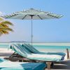 Universal Cover Replacement - 10 Ft 3-Tier Patio Umbrella Replacement Canopy fits 10ft 3-tier umbrella with 8ribs