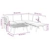 Solid acacia wood garden lounge set with cushions.
