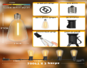 W Light string 15 m 15pc LED bulb