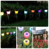 Solar garden tulip flower lights