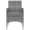 Stylish patio dining set with 6 cushioned chairs.
