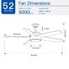 52 in. Outdoor/Indoor Integrated Light Kit Glam Matte White Ceiling Fan with 5 Revesible Plywood Blades, Remote Control