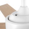 52 in. Outdoor/Indoor Integrated Light Kit Glam Matte White Ceiling Fan with 5 Revesible Plywood Blades, Remote Control
